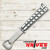 The Bartender Bottle Opener Satin Butterfly Practice Knife shown open with black trainer blade and bottle opener feature visible.