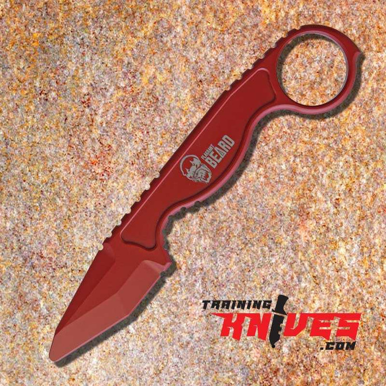 Flagrant Beard 1095HC Red Cerakote Havoc Karambit Trainer FBFHAVT