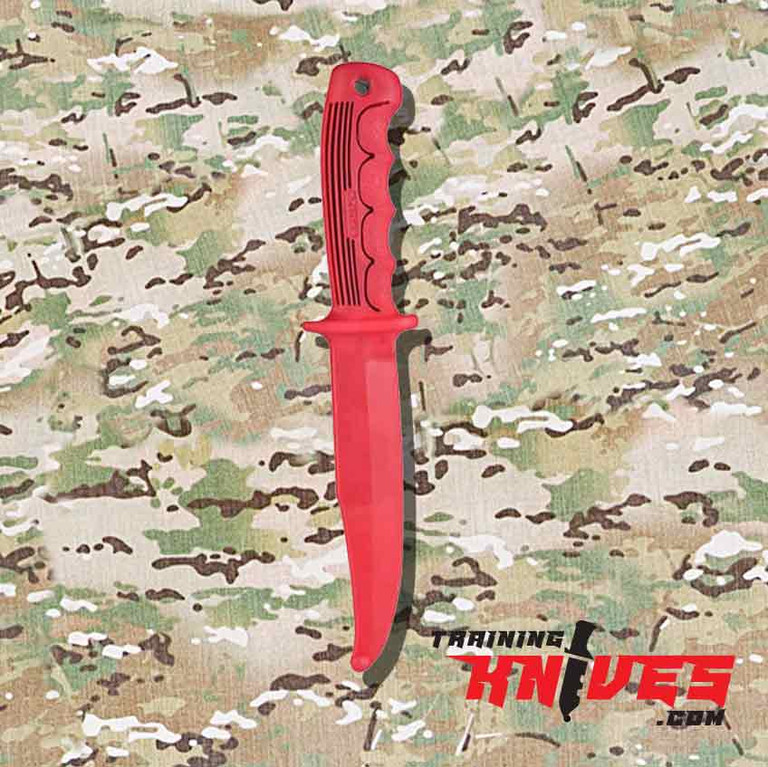 Fab Defense TKN Red Rubber Commando Training Knife fx-tknr, Military Knives, Training Knives, Knife, Aluminum, Rubber, Polypropylene, Class, Train