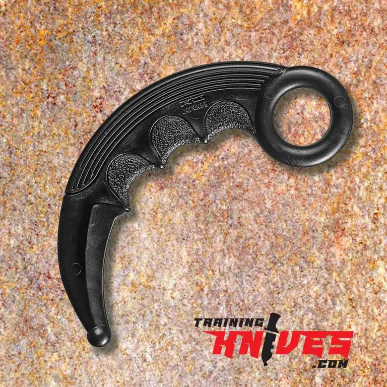 Fab Defense black polymer karambit training knife with curved trainer blade