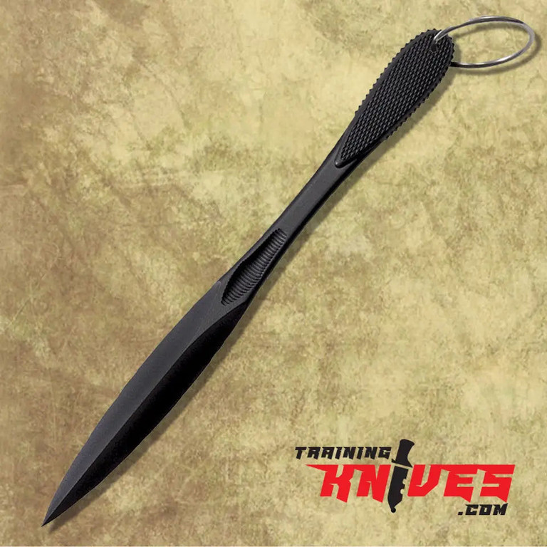 Cold Steel FGX Griv-Ex Jungle Dagger shown with full dagger and keyring attached to handle lanyard hole