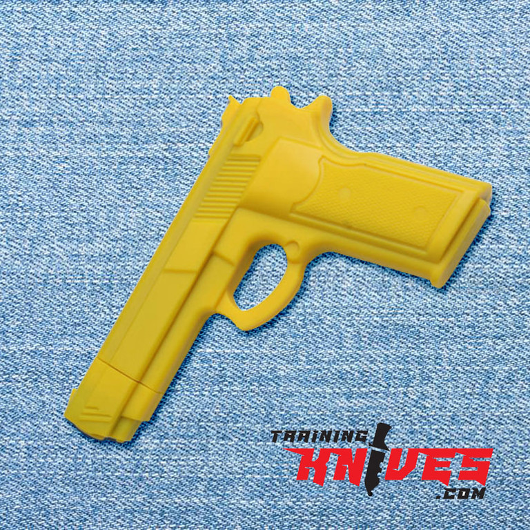 7" Yellow Rubber Training Gun Real Look and Feel 6D3-3200YL