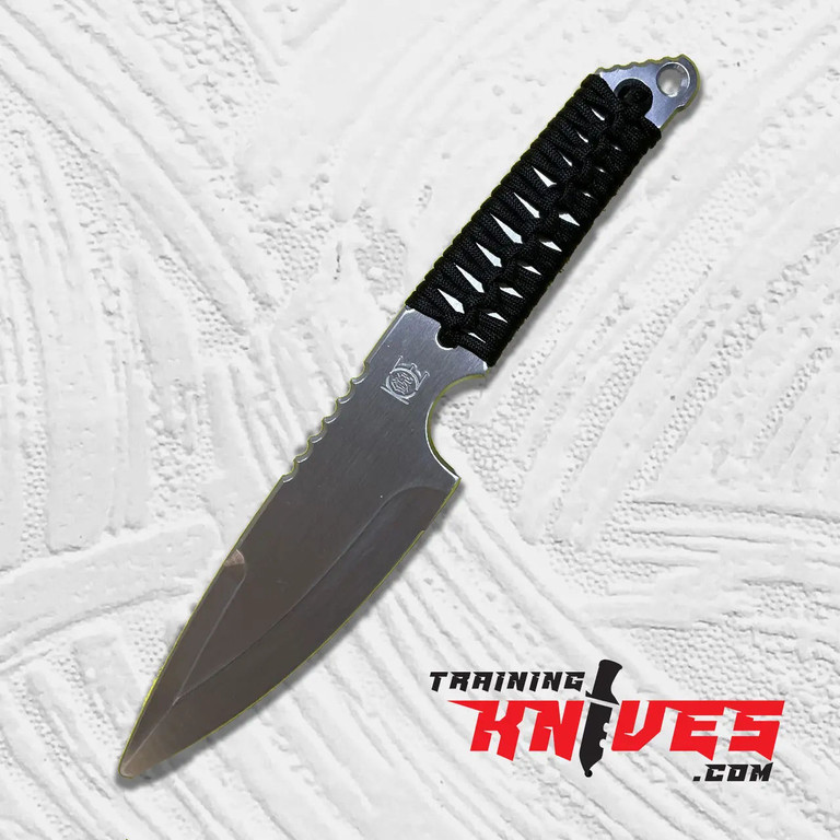 KEK Aluminum Black Paracord Candor Kitchen Knife Trainer shown alone