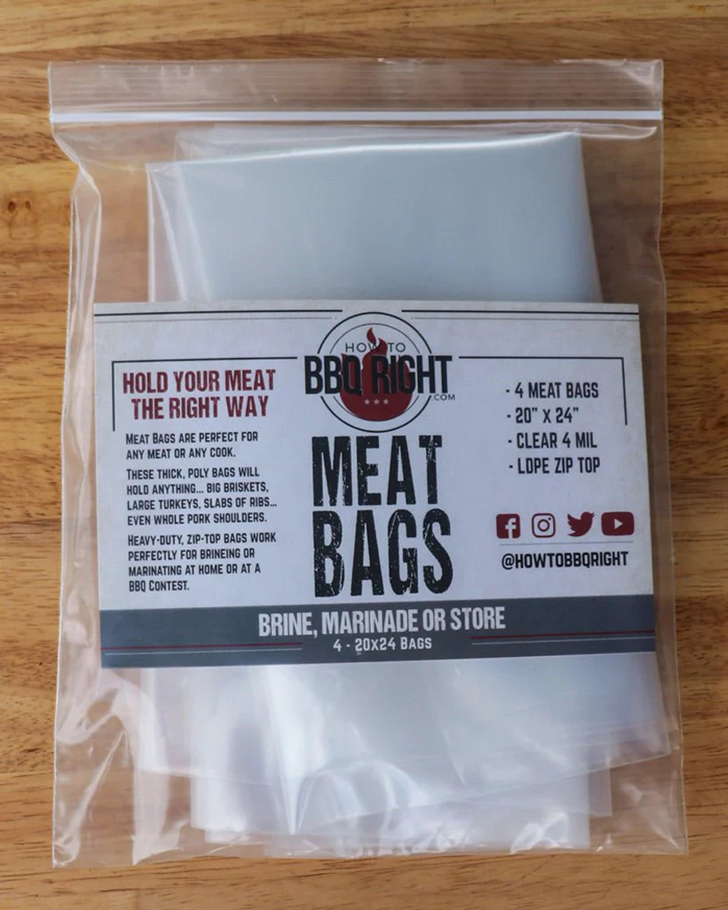 Meat Bag with Safe Handling Carniceria 15 x 20 - 1500 Pack (100470)