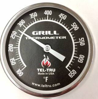 Tel-Tru BQ325R GRILL Edition Thermometer - 3" Stem