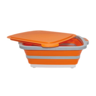 Drip EZ BBQ Prep Tub w/ Lid Small Orange