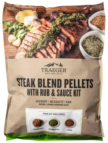 Traeger Steak Blend Pellets & Kit 18 LBS