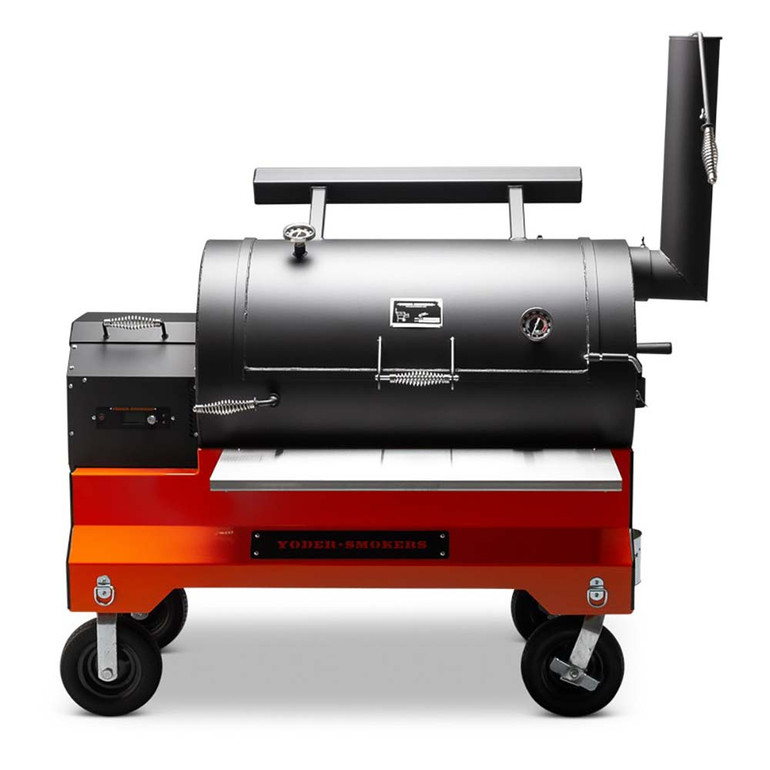 Yoder YS1500s Competition Pellet Grill Orange / Black / Silver