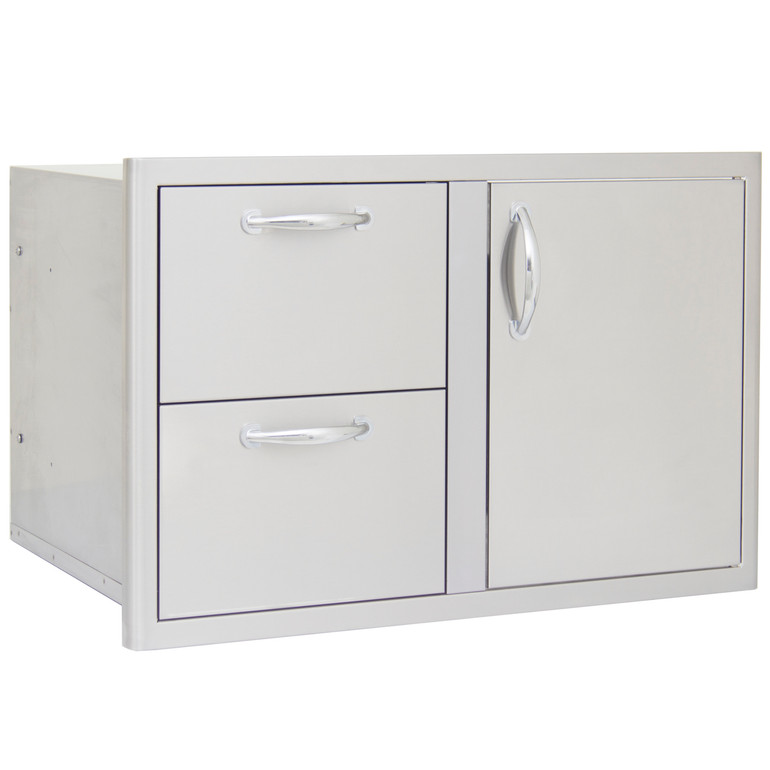 Blaze 32-Inch Access Door & Stainless Steel Double Drawer Combo