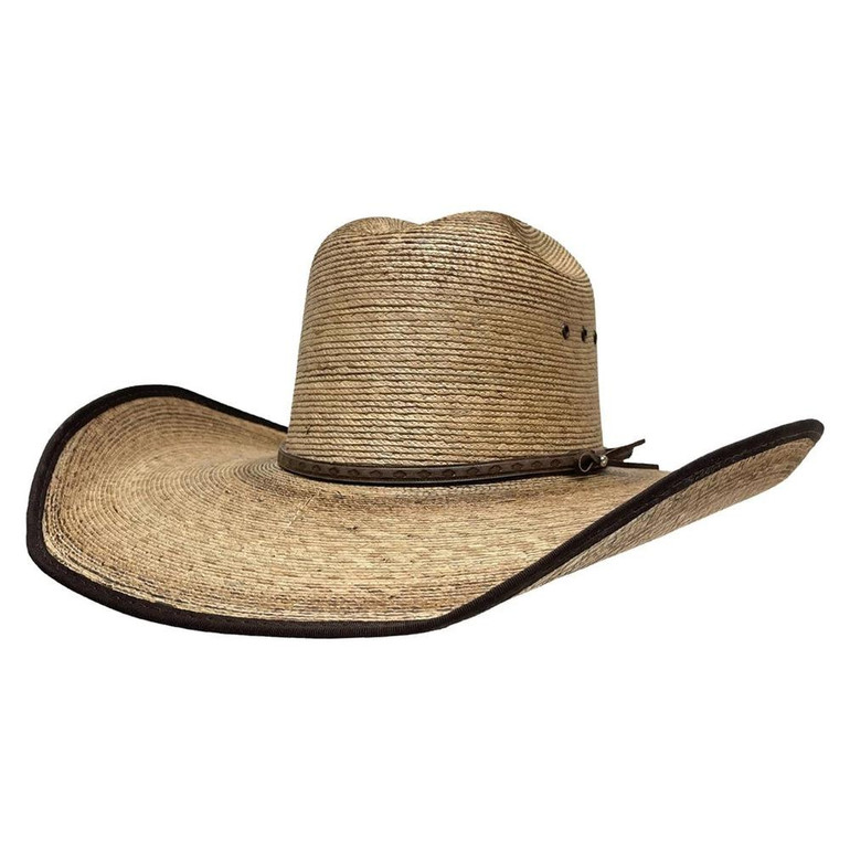 American Hat Makers Yuma - Mens Straw Palm Cowboy Hat | brown / XL