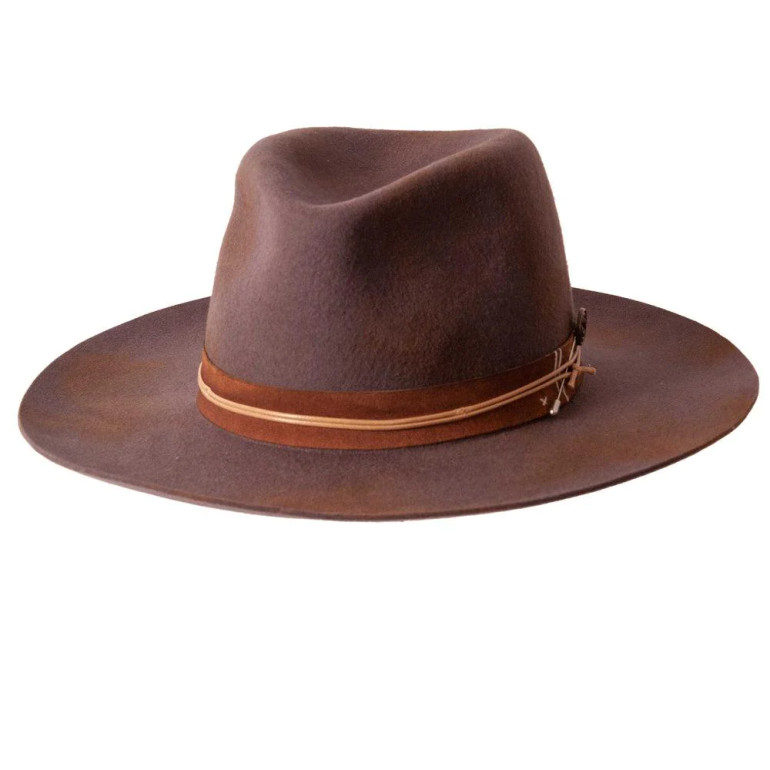 American Hat Makers Kenwood - Felt Fedora Hat | SABLE / XL
