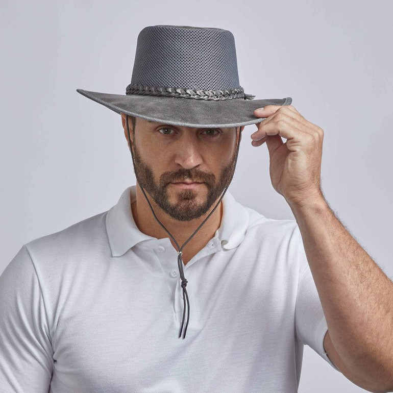 American Hat Makers Breeze - Mens Wide Brim Sun Hat | XL / Midnight