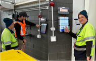 ​The ANSUTEK Engineering Team worked hard over the weekend to deploy one of our Waste Tracking Stations.