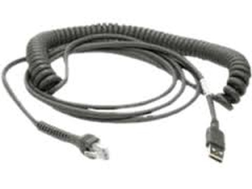 ZEBRA CABLE DATA SCANNER USB-SHIELDED COILED 4.6M