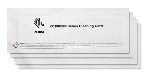 ZEBRA CLEANING CARD KIT ZC100/300 5 CARDS