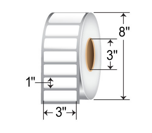 ZEBRA LABEL PLAIN PERM 76X25 4000R 76MM 1500T RFID (10036023)