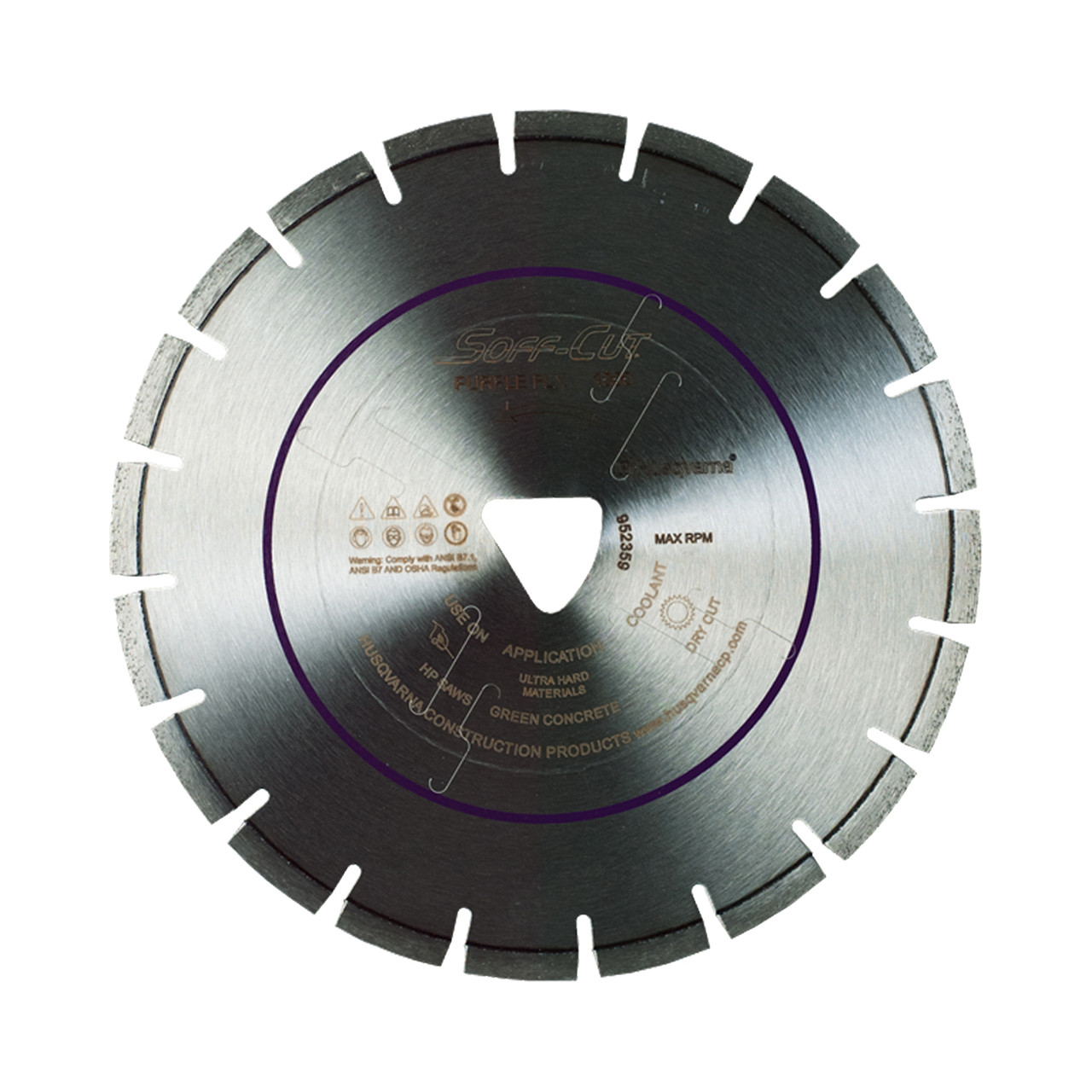 FLX 1000 Husqvarna Purple Diamond Blade Soff-Cut Series
