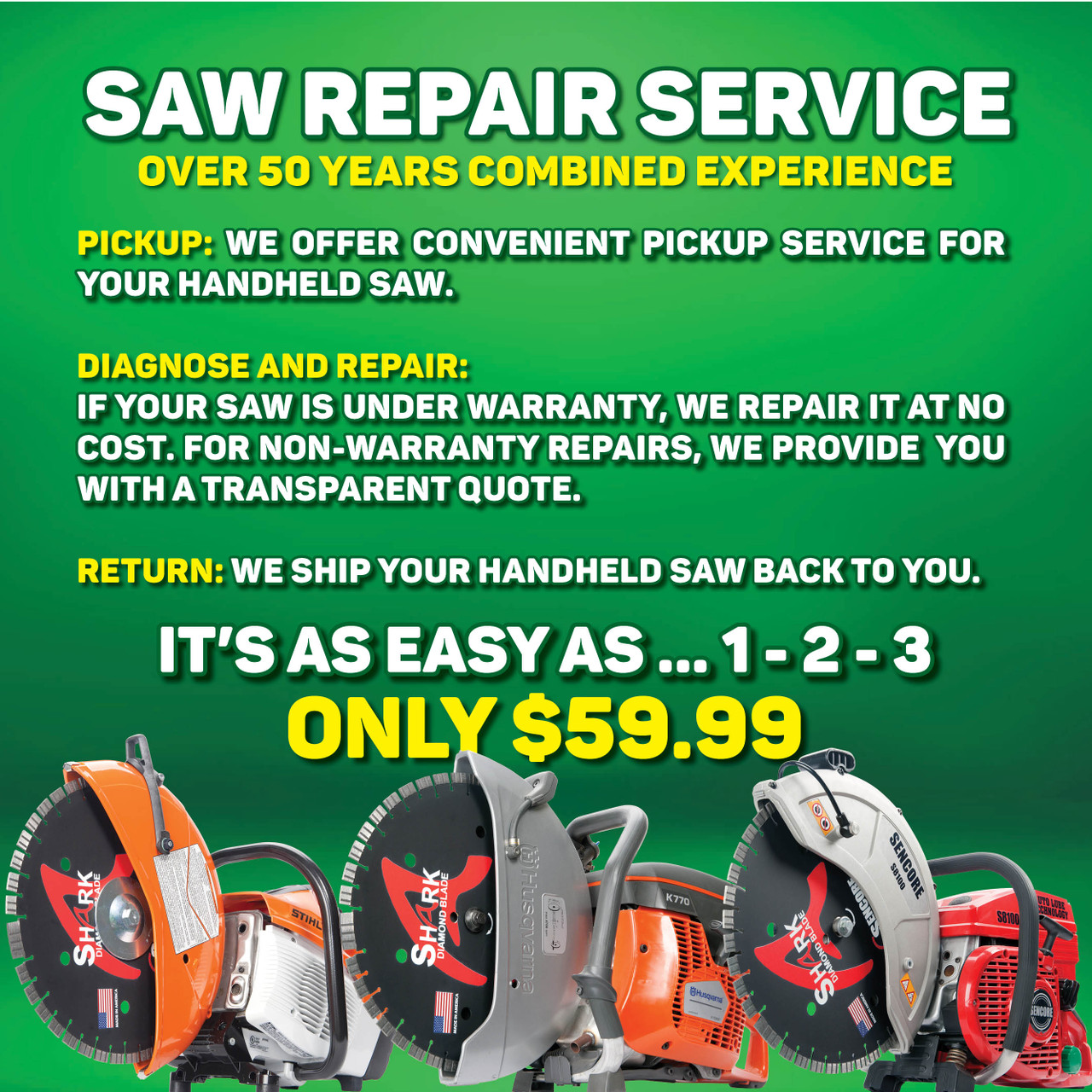 Handheld Saw Repair Service