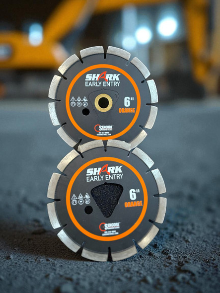 Shark Early Entry Blade - ORANGE (Universal arbor to fit 7/8", 1", or Husqvarna triangle arbor)