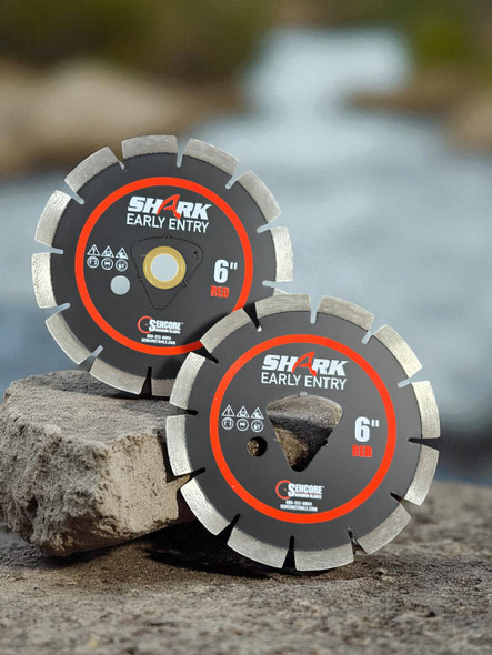 Shark Early Entry Blade - RED (Universal arbor to fit 7/8", 1", or Husqvarna triangle arbor)
