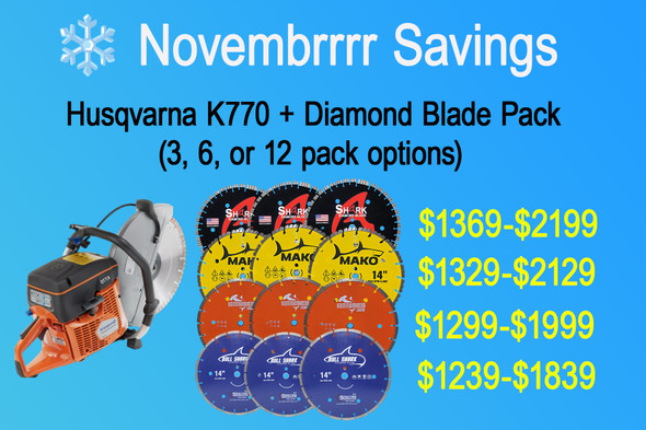 Nobembrrrr Savings - K770 + Diamond Blade Packs