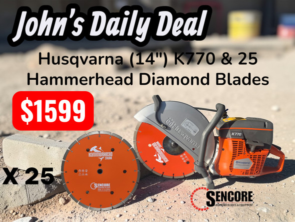 John's Daily Deal - 2/19/26 1 K770& 25 hammerhead Diamond Blades (ends at Midnight)