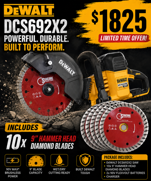 DEWALT DCS692X2 + 10 Hammer Head Blades