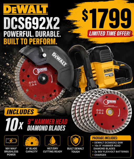 DEWALT DCS692X2 + 10 Hammer Head Blades