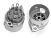 7 Pin Miniature Tube Socket - Mica - Saddle Mount w/Shield Base & Center Post (Item: SKT-7-M2)