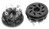 8 Pin Octal Tube Socket - "S" Type - Black Phenolic (Item: SKT-8-P2)