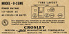 Crosley D25WE Label (Item: LBL-CR-D25WE)