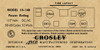 Crosley 10-140 Label-12SQ7 Version (Item: LBL-10-140-12SQ7)