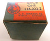 E.F. Johnson 116-222-2 Skirted Knob-NOS in Box (Item: NOS-EFJ-116-222-2)