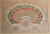 Dial image taken against a tan/brown background to better illustrate white dial scale portions. Dial is clear other than scale print.