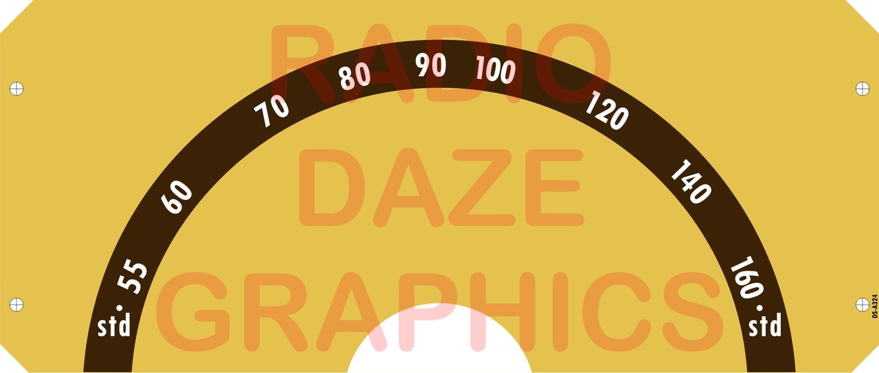 Zenith G881,G882,G883,G884, G884 AM Dial Plate (Item: DS-A324)