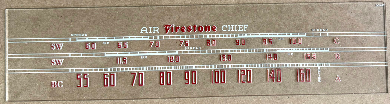 Dial image taken on tan/brown background to better illustrate white dial portions. Dial glass is clear other than scale print.