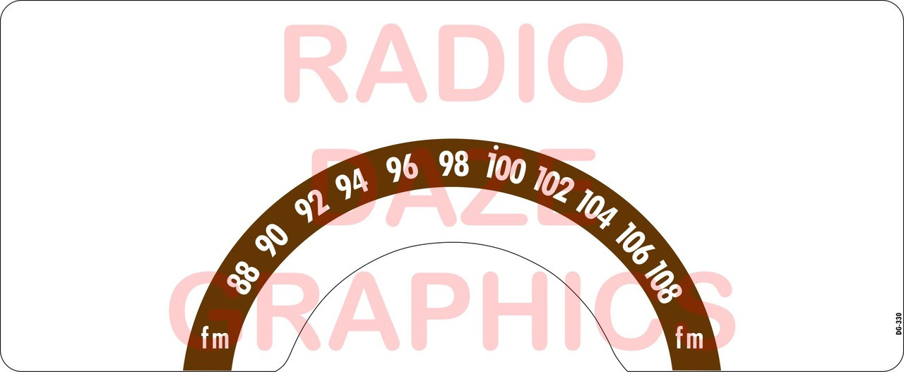 Zenith G881,G882,G883,G884,G885 FM Dial Plate (Item: DG-330)