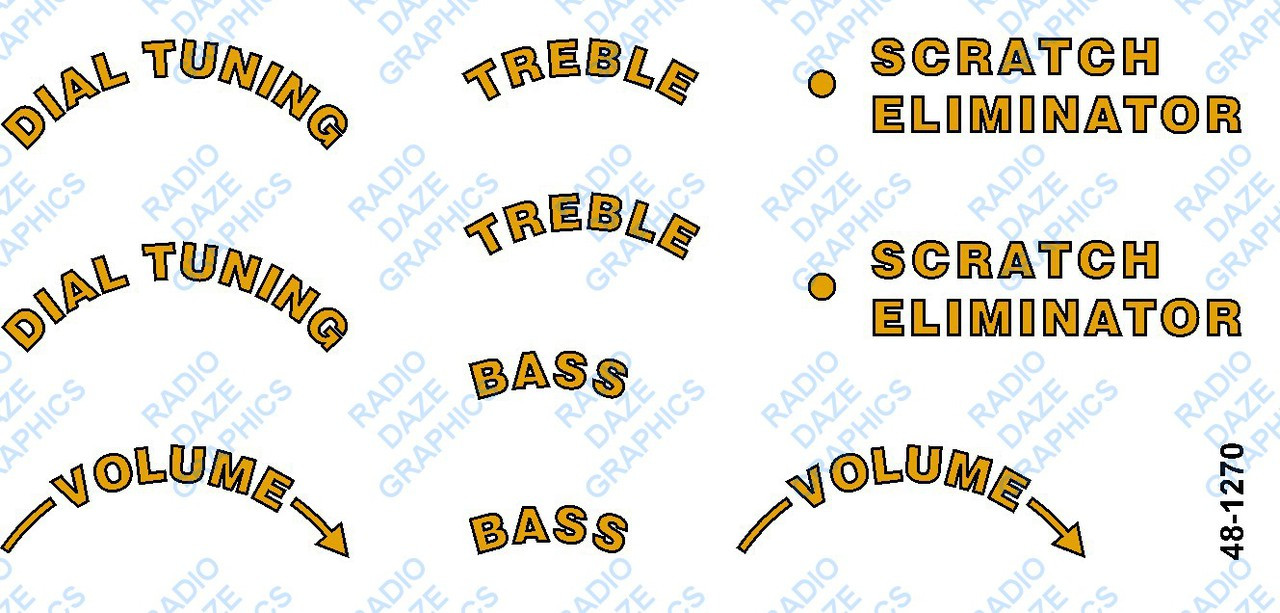 Philco 48-1270 Decal Set (Item: DCL-PH-48-1270)