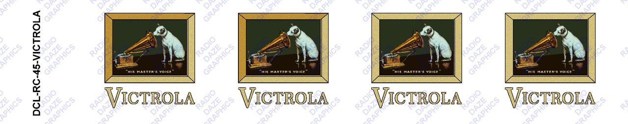 RCA 45 Player Victrola Decal (Item: DCL-RC-45-VICTROLA)