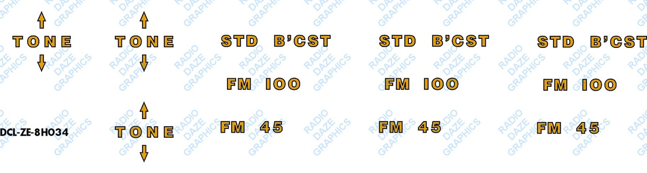Zenith Model 8H034 Decal Set (Item: DCL-ZE-8H034)