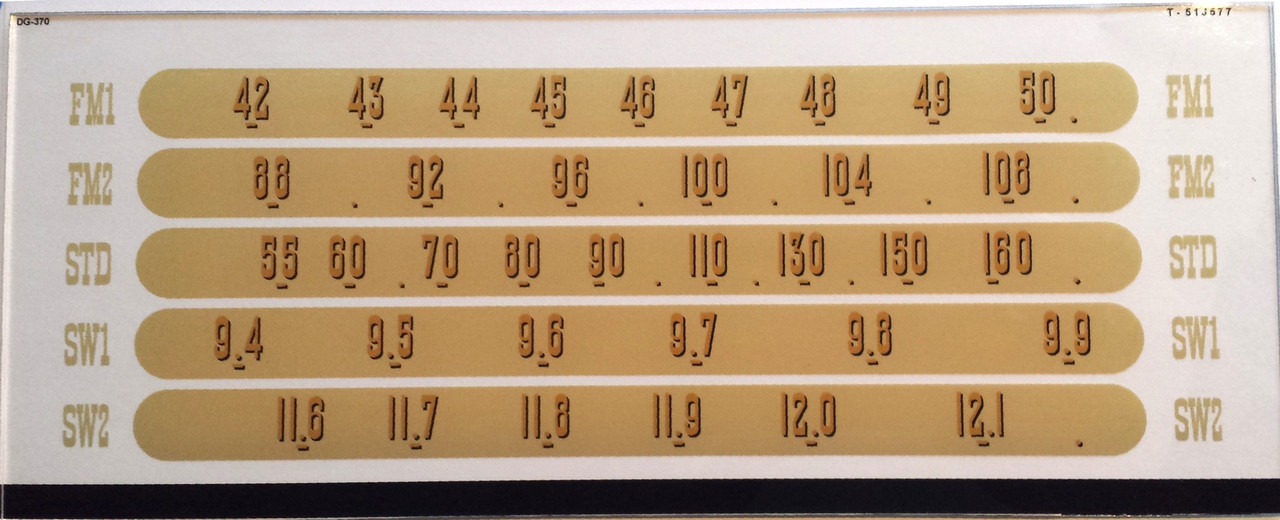 General Electric Model 417A, X-415 Dial Glass (Item: DG-370)