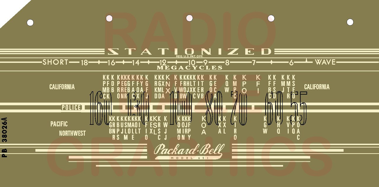 Packard Bell 651 Dial (Item: DS-A702)