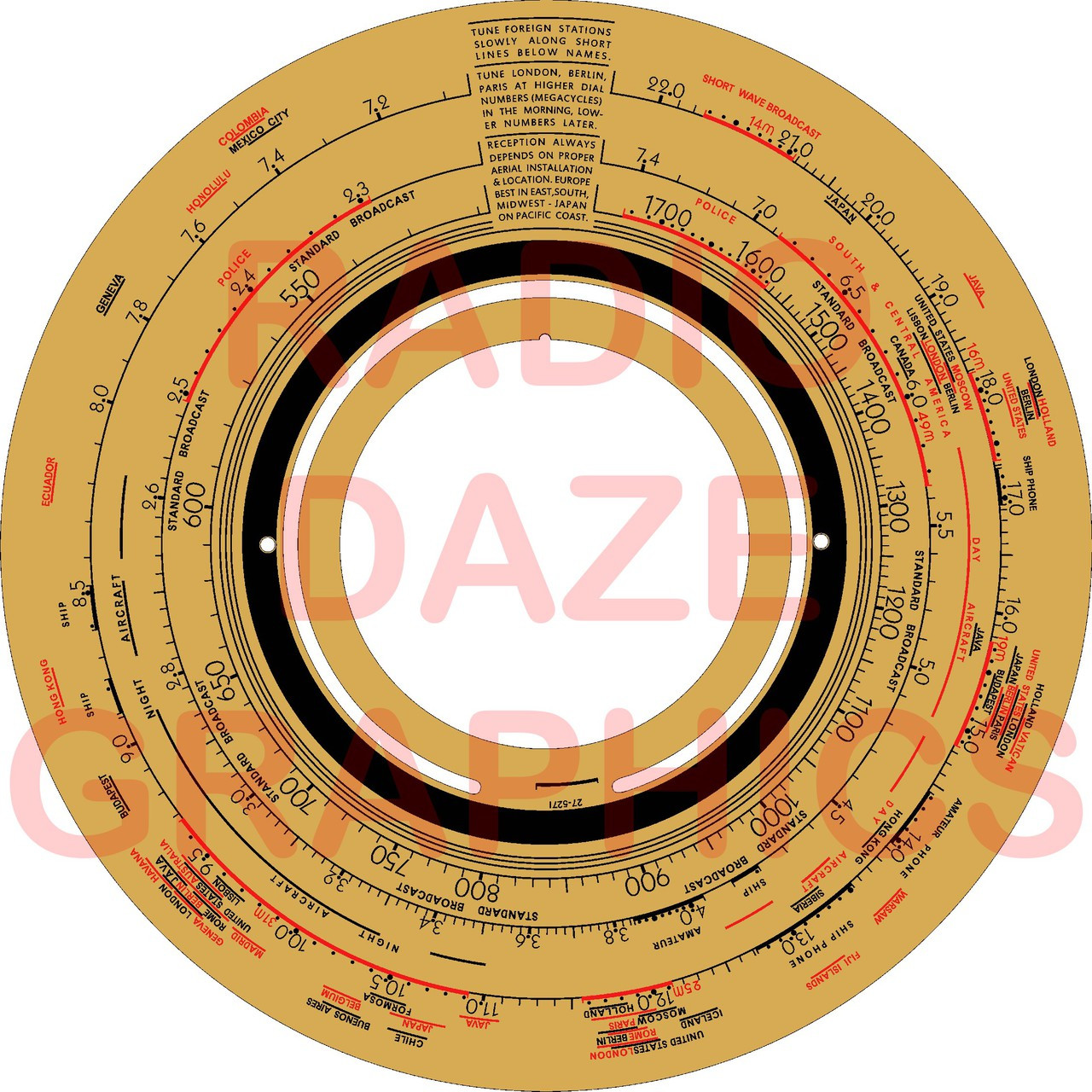 Philco 37-10,37-11 Dial (Item: DS-A605)