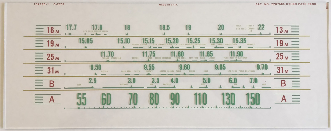 Canadian RCA Model A31 Dial (Item: DG-381)