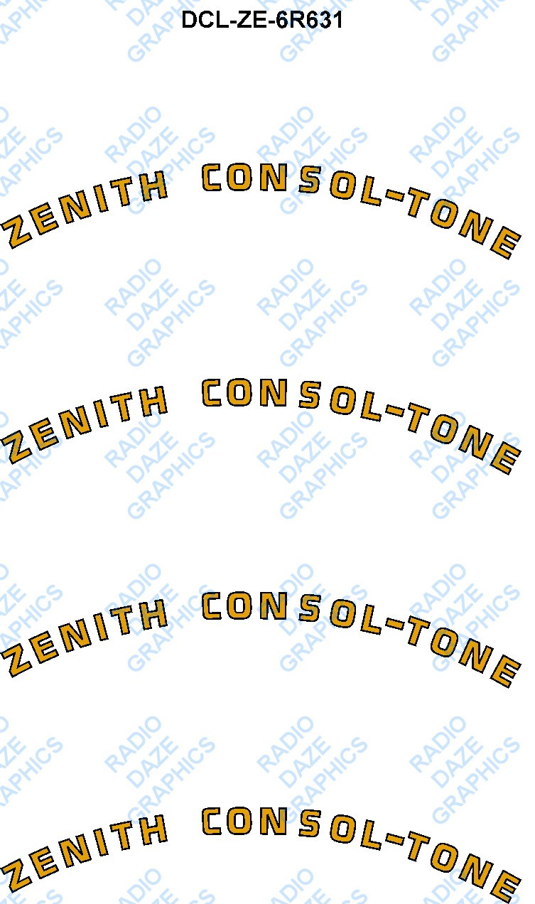 Zenith 6R631 Decal (Item: DCL-ZE-6R631)