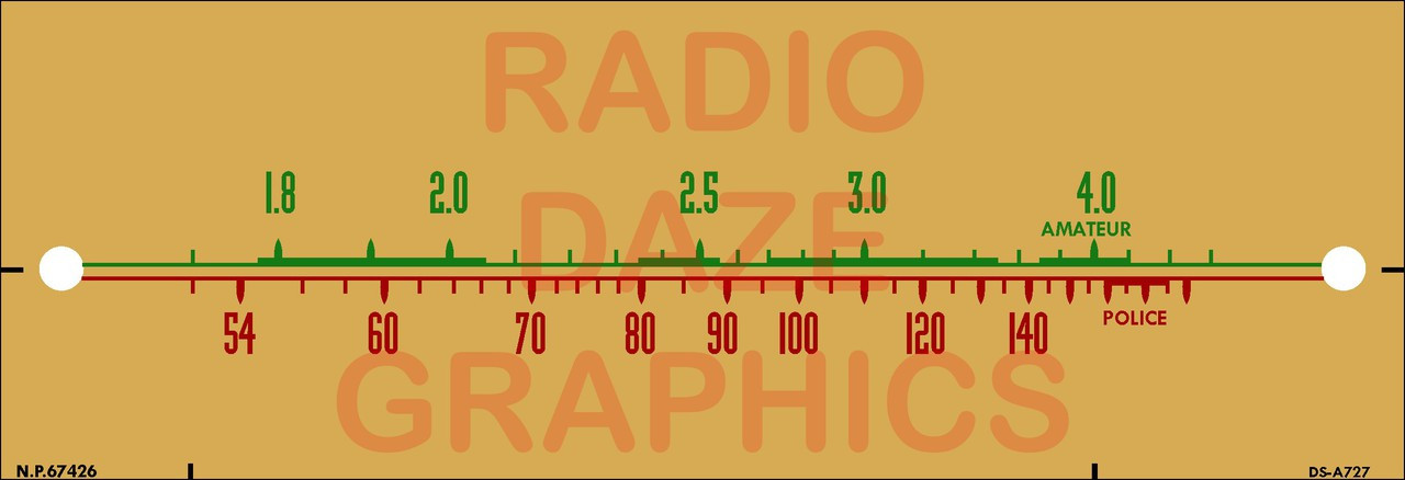 General Electric Model E-50,E-52 Dial (Item: DS-A727)