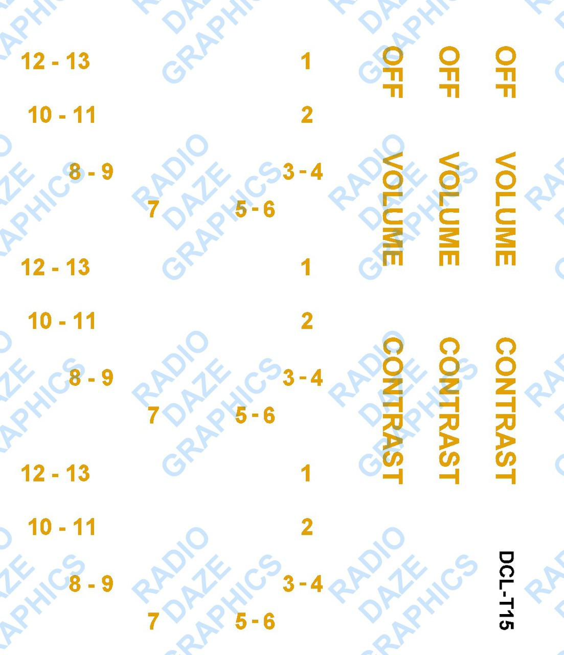 Motorola "Channel 1" Television Decal Set (Item: DCL-T15)