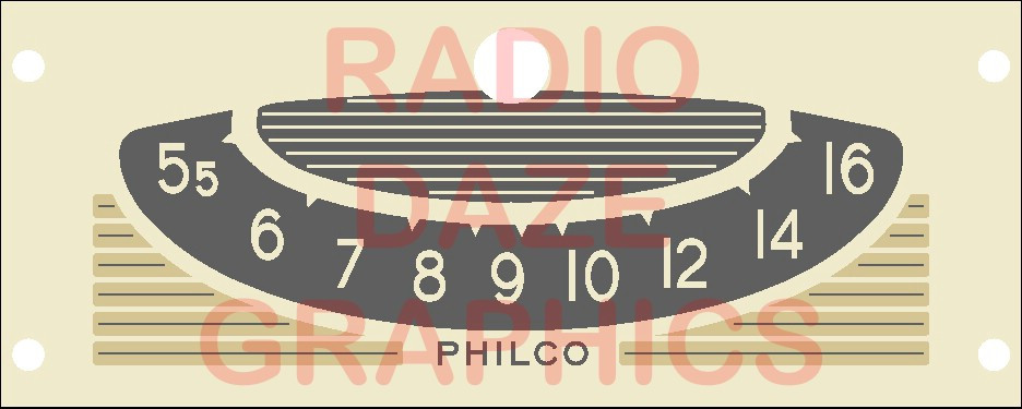 Philco Model CR2 Dial (Item: DS-A751)