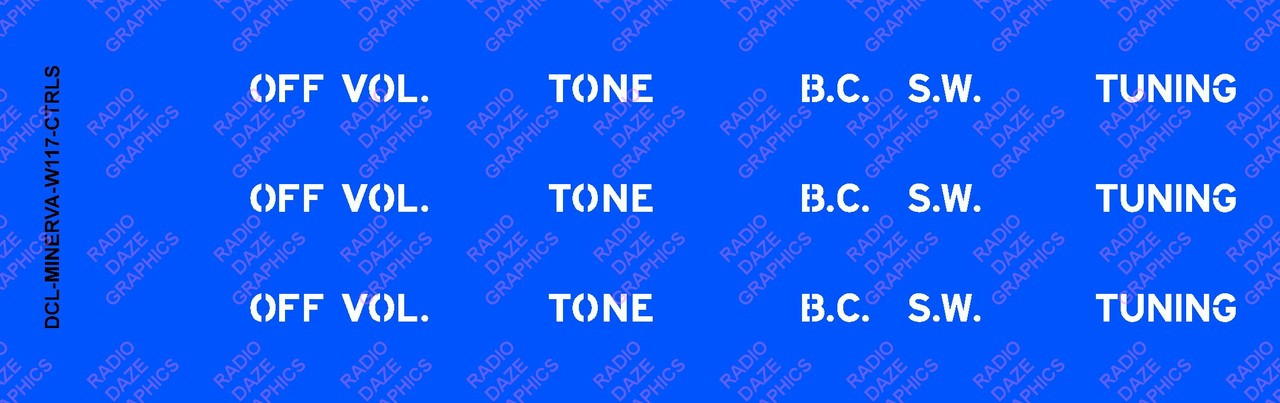 Decal illustration with blue background to show white print