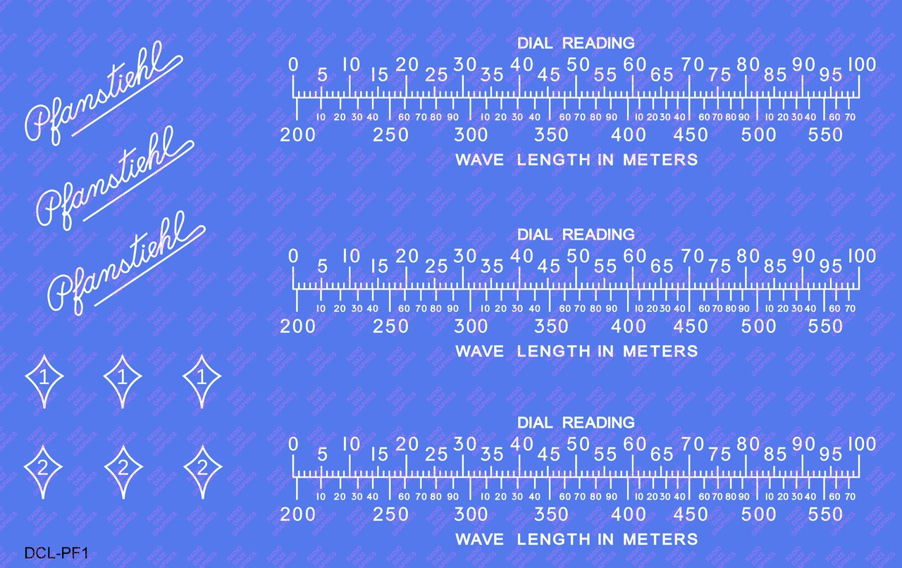 Decal illustration shown on blue background to show white decal